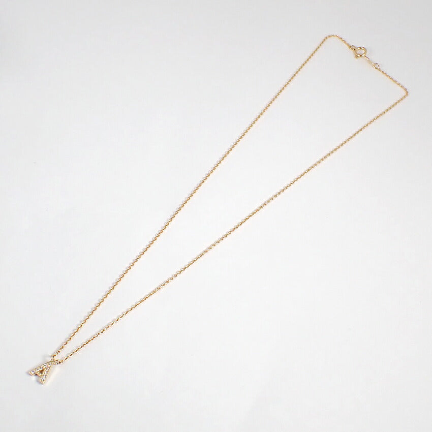 【中古】Star Jewelry/スタージュエリー/K18YG/ダイヤモンド/イニシャルA/ペンダント/ ネックレス/j48-4