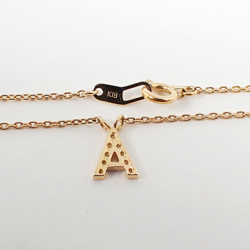 【中古】Star Jewelry/スタージュエリー/K18YG/ダイヤモンド/イニシャルA/ペンダント/ ネックレス/j48-4
