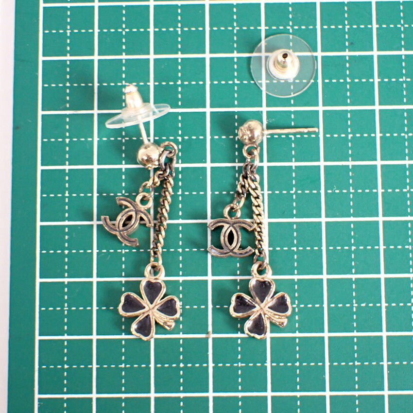 【中古】CHANEL/シャネル/ココマーク/クローバー/ピアス/箱巾着/J49-1