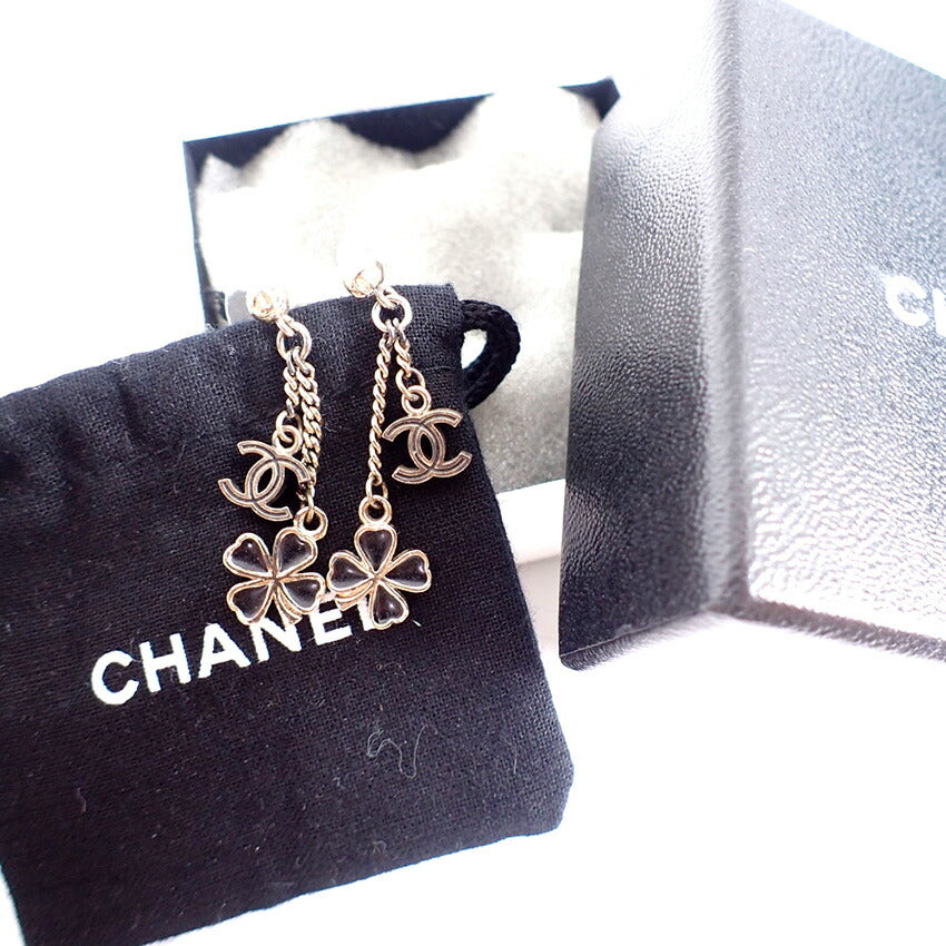 【中古】CHANEL/シャネル/ココマーク/クローバー/ピアス/箱巾着/J49-1
