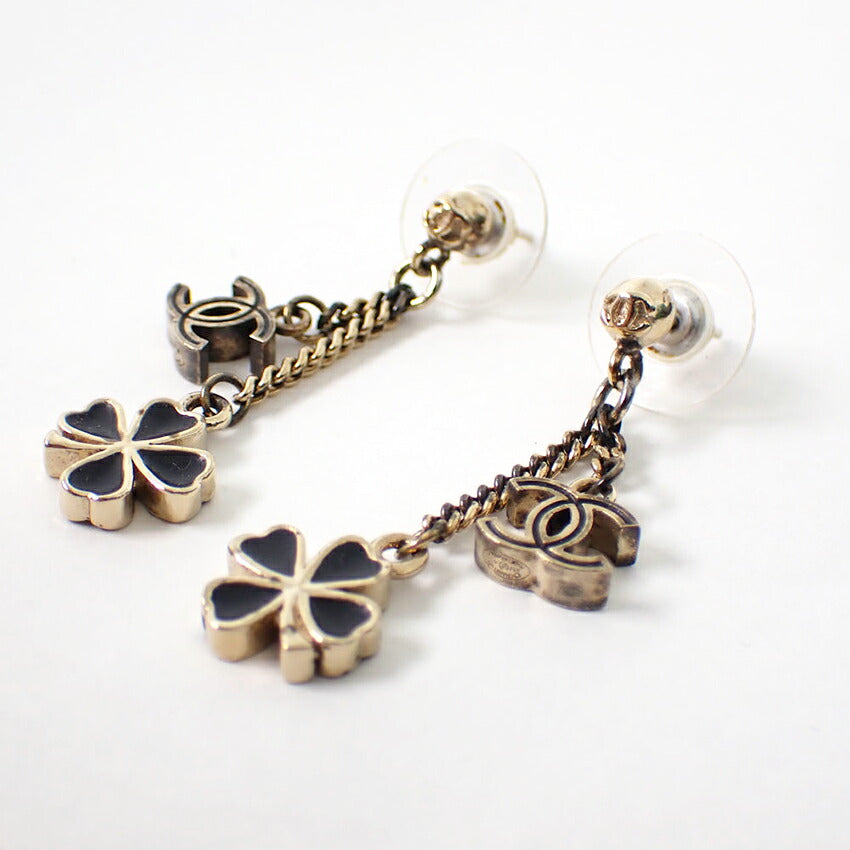【中古】CHANEL/シャネル/ココマーク/クローバー/ピアス/箱巾着/J49-1