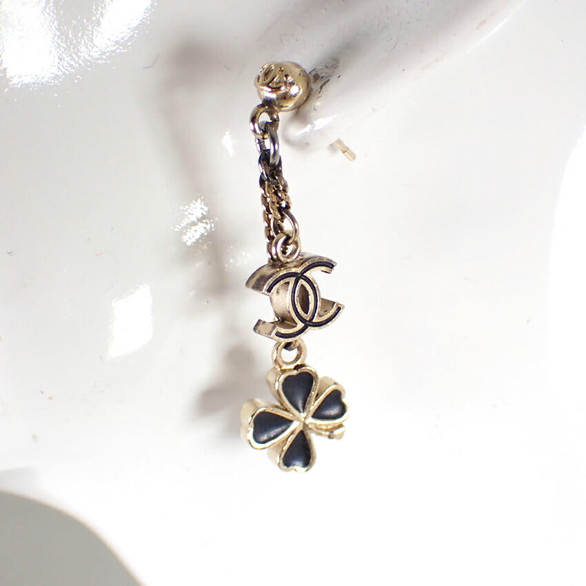 【中古】CHANEL/シャネル/ココマーク/クローバー/ピアス/箱巾着/J49-1