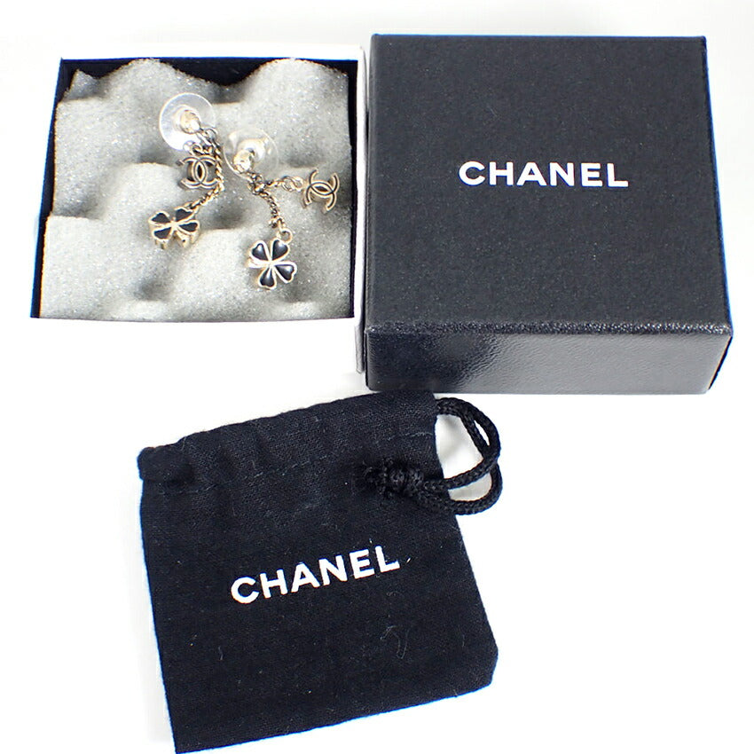 【中古】CHANEL/シャネル/ココマーク/クローバー/ピアス/箱巾着/J49-1