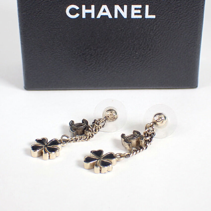 【中古】CHANEL/シャネル/ココマーク/クローバー/ピアス/箱巾着/J49-1