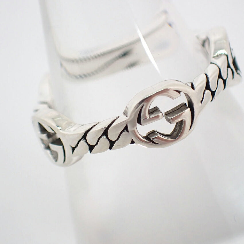 【中古】GUCCI/グッチ 925 インターロッキングG リング /13号/j51-9