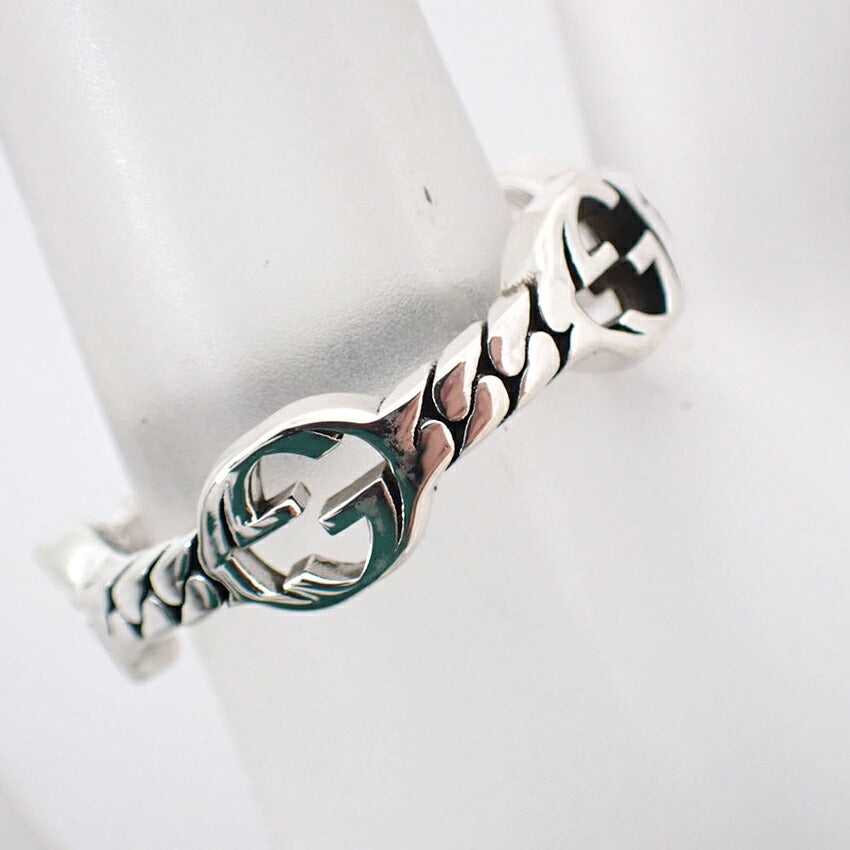 【中古】GUCCI/グッチ 925 インターロッキングG リング /13号/j51-9