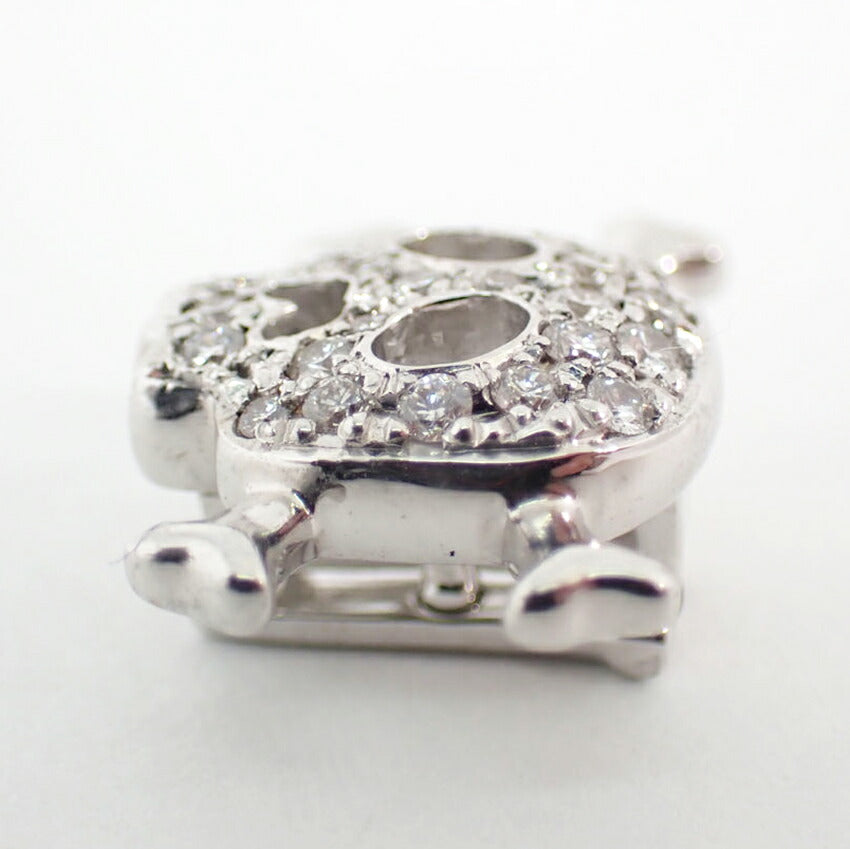 【中古】MIKIMOTO/ミキモト ペルリータ K18WG ダイヤモンド スカル ペンダント//j52-1
