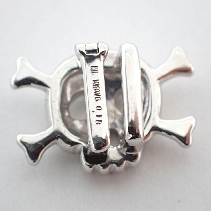 【中古】MIKIMOTO/ミキモト ペルリータ K18WG ダイヤモンド スカル ペンダント//j52-1
