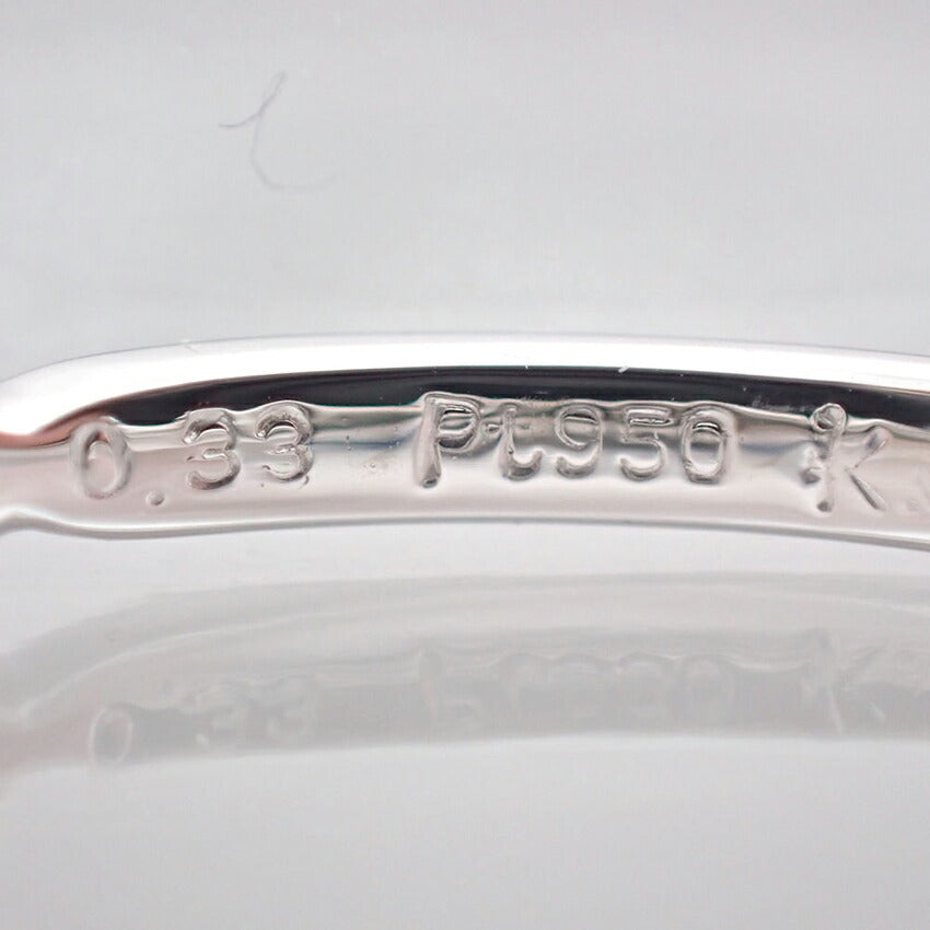 【中古】K.uno/Pt950/ダイヤモンド/ハーフエタニティリング/12号/j53-4