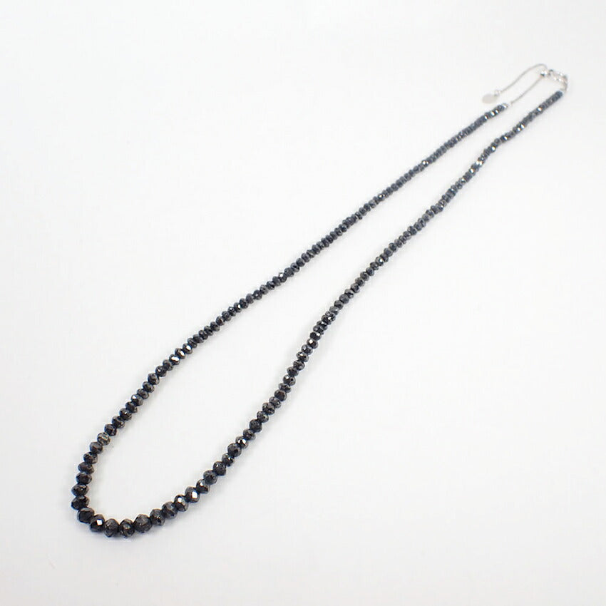 【中古】K18WG/ブラックダイヤモンド/ネックレス/チョーカー/j53-6