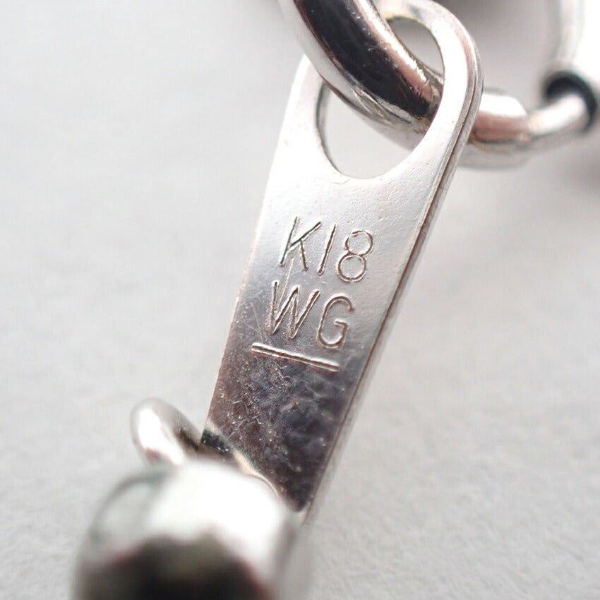 【中古】K18WG/ブラックダイヤモンド/ネックレス/チョーカー/j53-6