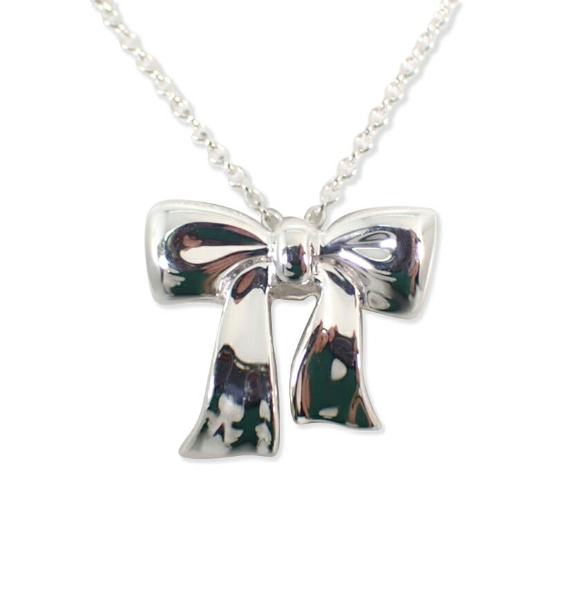 【中古】TIFFANY/ティファニー 925 リボン ペンダント/ネックレス/j53-8