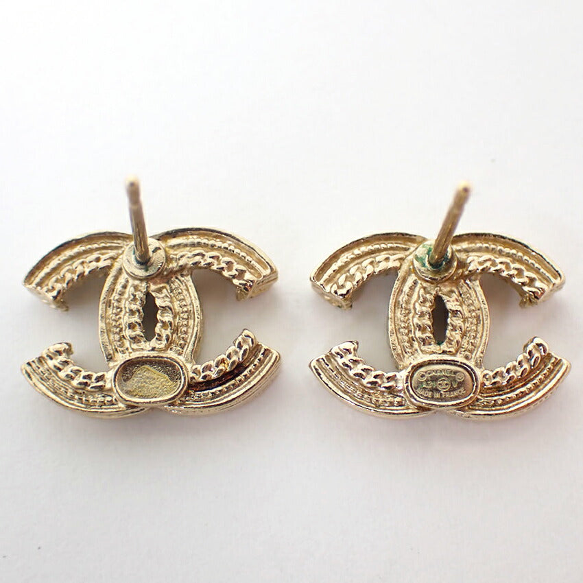 【中古】CHANEL/シャネル ココマーク フェイクパール ピアス/j55-49