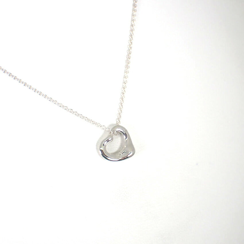 【中古】TIFFANY/ティファニー/Ag925/オープンハート/ペンダント/ネックレス/j56-10