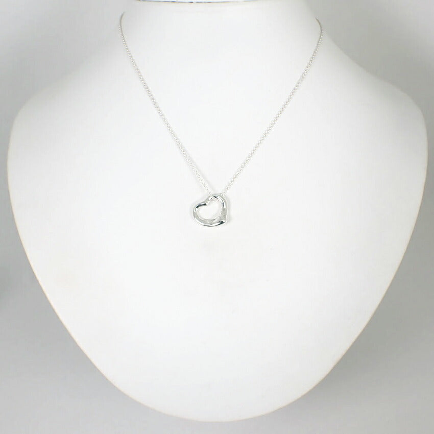 【中古】TIFFANY/ティファニー/Ag925/オープンハート/ペンダント/ネックレス/j56-5