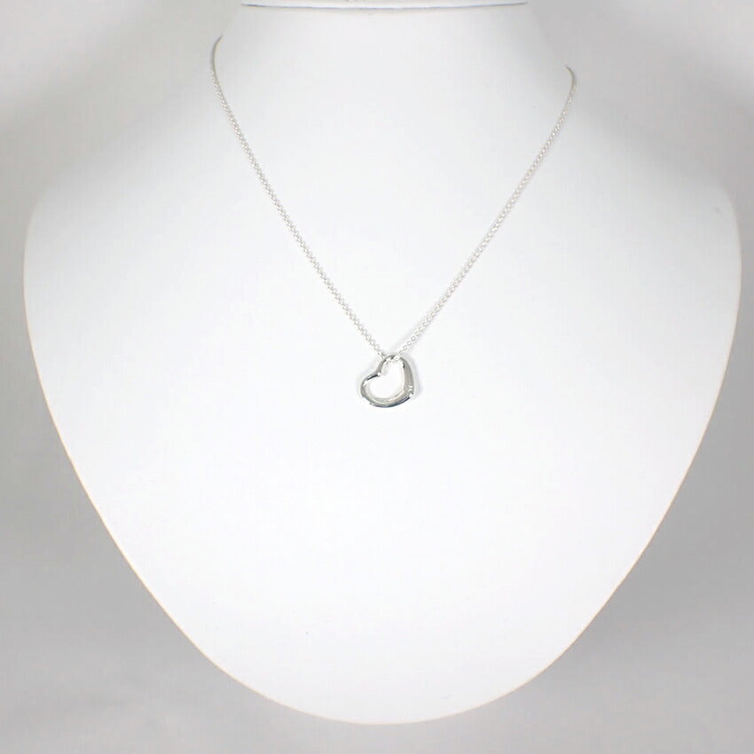 【中古】TIFFANY/ティファニー 925 オープンハート ペンダント/ネックレス/j57-7