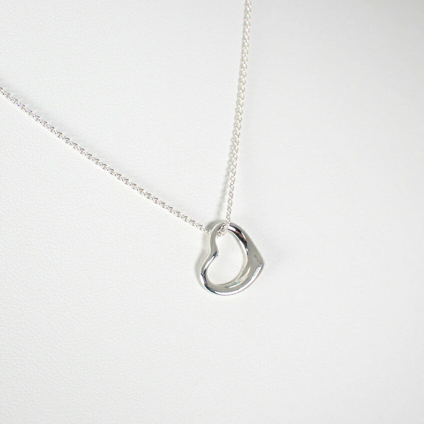 【中古】TIFFANY/ティファニー 925 オープンハート ペンダント/ネックレス/j57-7