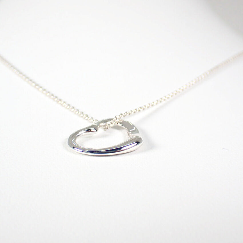 【中古】TIFFANY/ティファニー 925 オープンハート ペンダント/ネックレス/j57-7