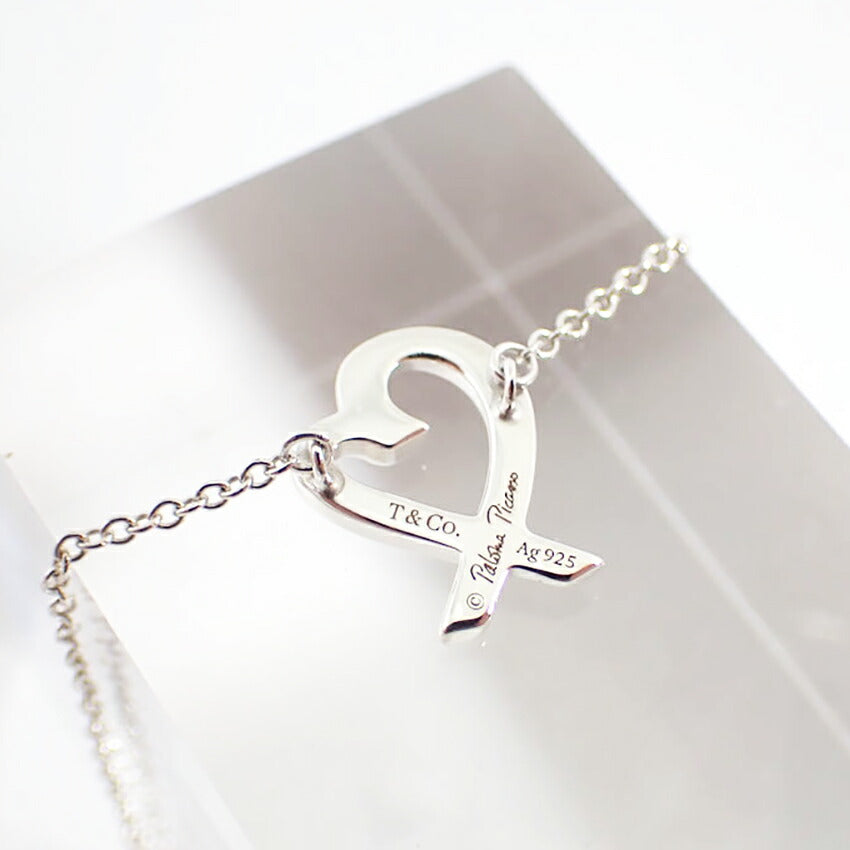 【中古】TIFFANY/ティファニー 925 ラビングハート ペンダント/ネックレス/j60-9