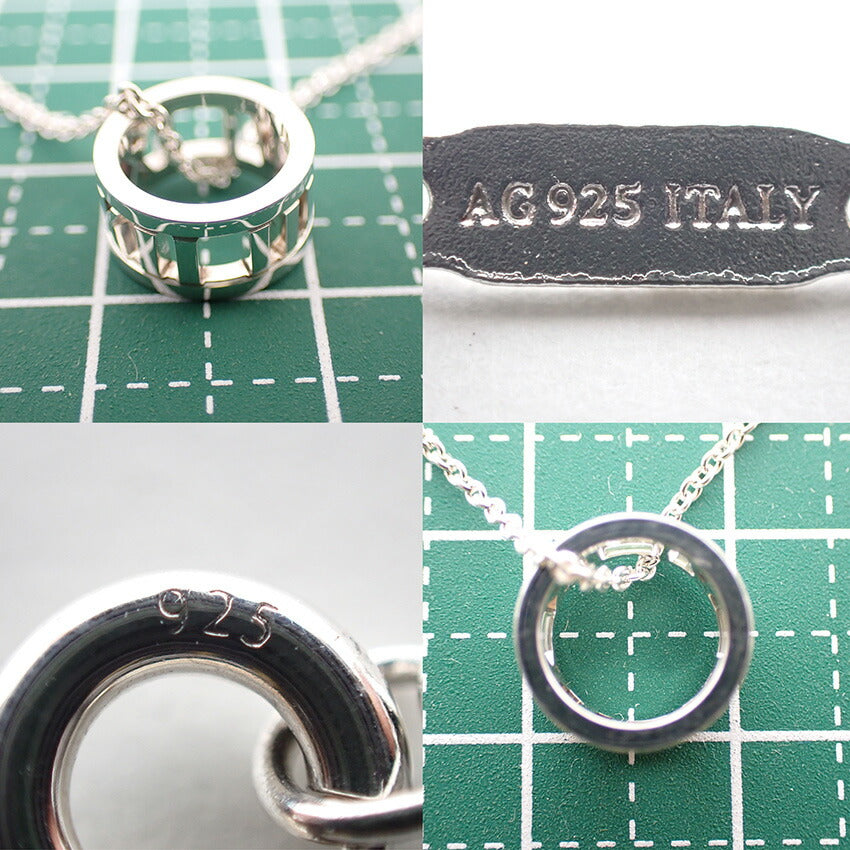 【中古】TIFFANY/ティファニー 925 オープンアトラス ペンダント/ネックレス/j61-10