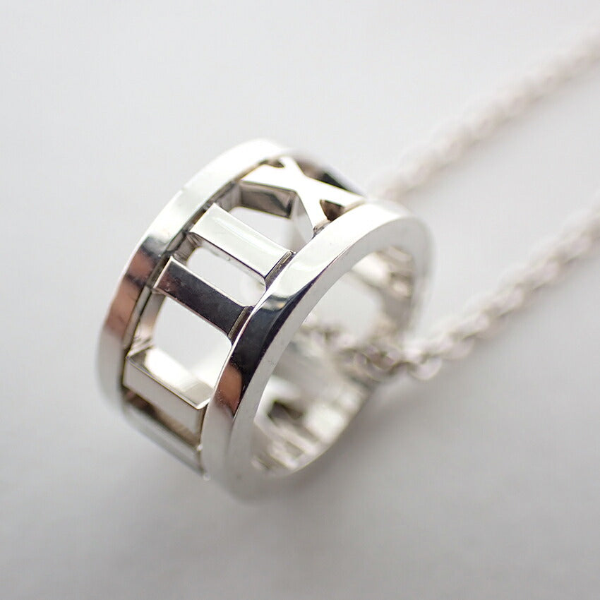 【中古】TIFFANY/ティファニー 925 オープンアトラス ペンダント/ネックレス/j61-10