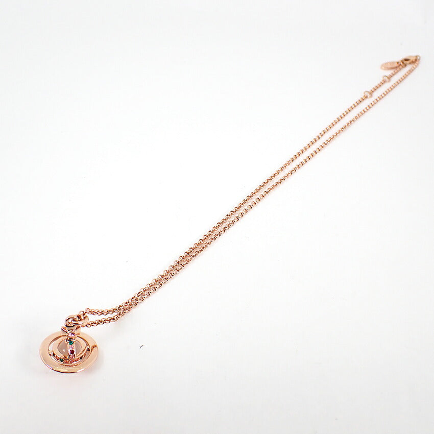 【中古】Vivienne Westwood/ヴィヴィアンウエストウッド ピンクゴールド オーブ ペンダント/ネックレス/j61-12