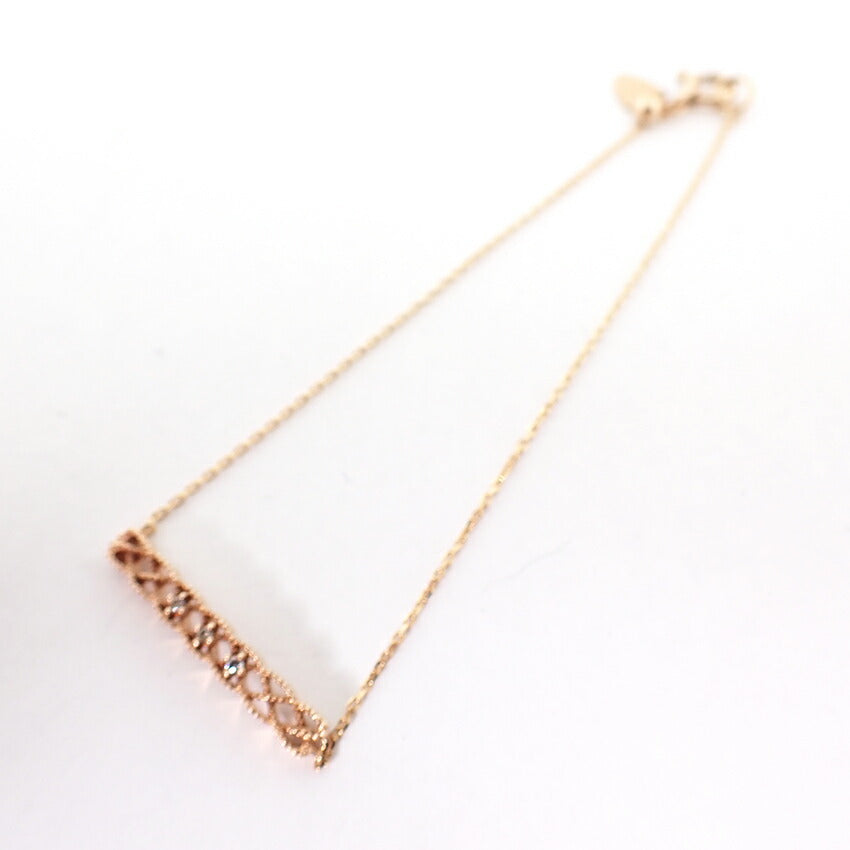 【中古】agete/アガット K10 ダイヤモンド ブレスレット/j61-13