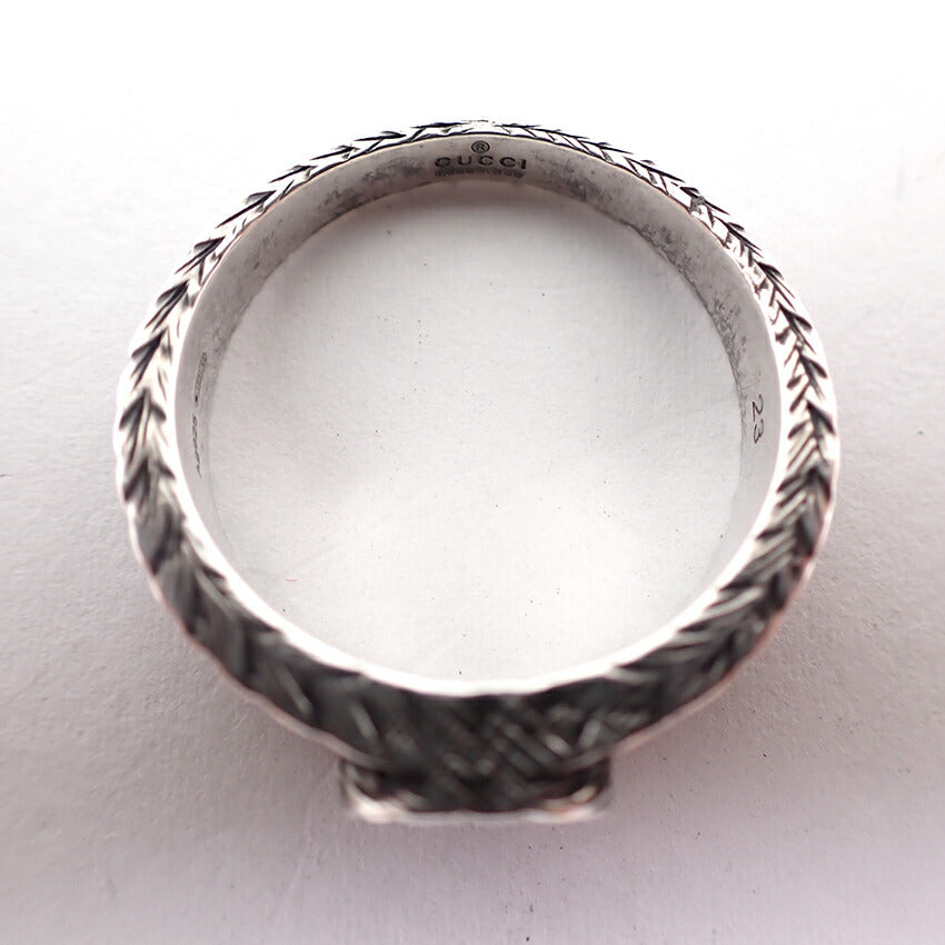 【中古】GUCCI/グッチ 925 インターロッキング リング /22号/j61-16