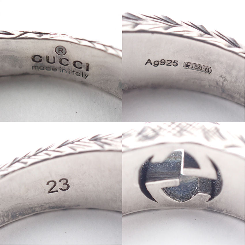 【中古】GUCCI/グッチ 925 インターロッキング リング /22号/j61-16