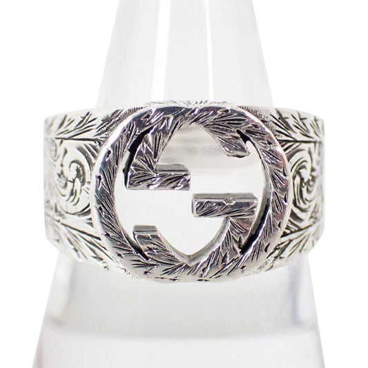【中古】GUCCI/グッチ 925 インターロッキング リング /22号/j62-1