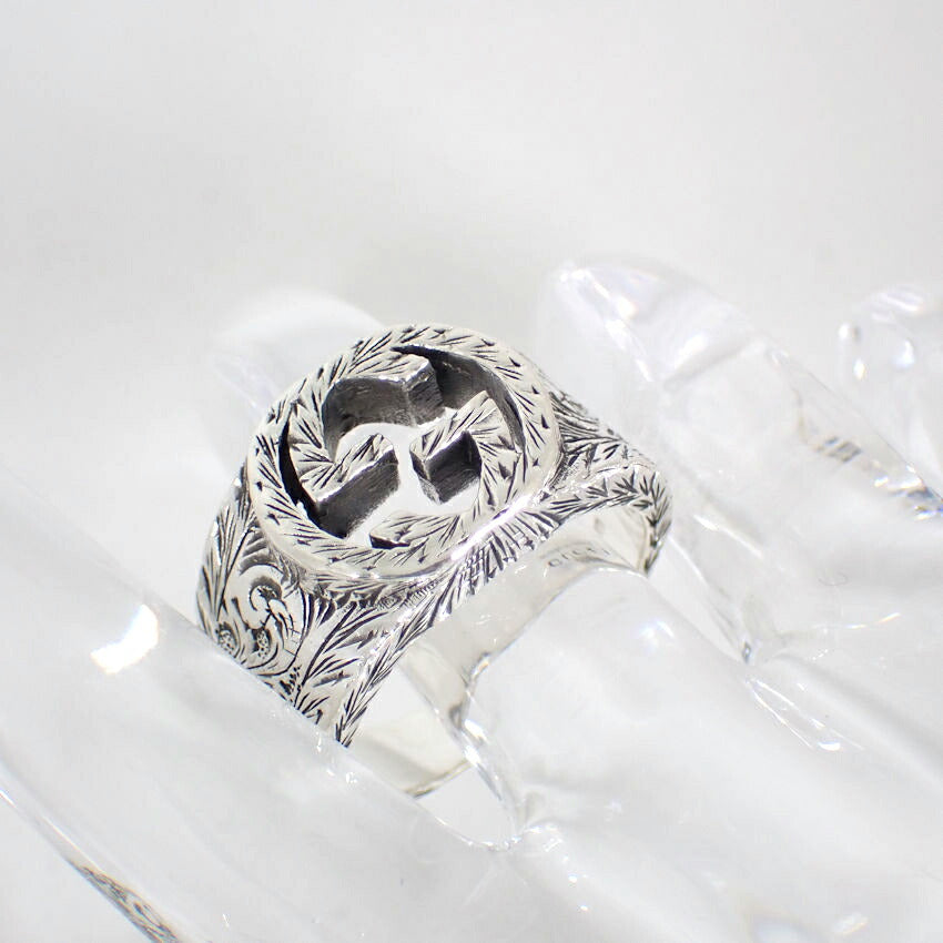 【中古】GUCCI/グッチ 925 インターロッキング リング /22号/j62-1