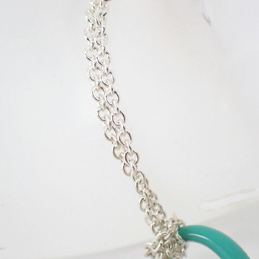 【中古】TIFFANY/ティファニー 925 インフィニティ ブルー ダブルチェーン ブレスレット/j63-10
