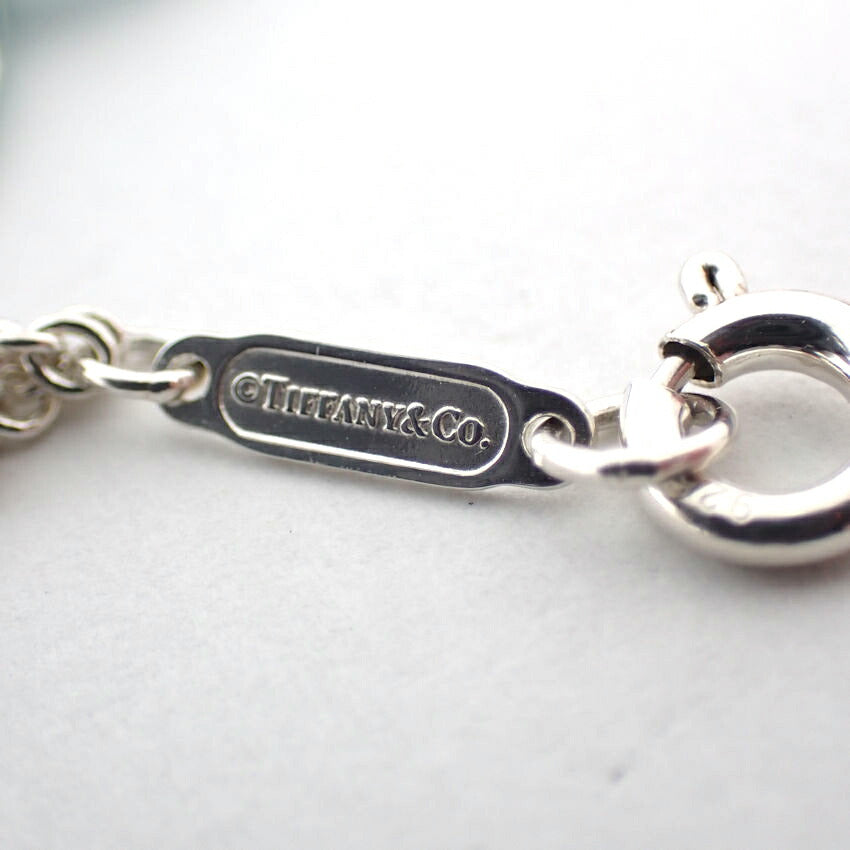 【中古】TIFFANY/ティファニー 925 インフィニティ ブルー ダブルチェーン ブレスレット/j63-10