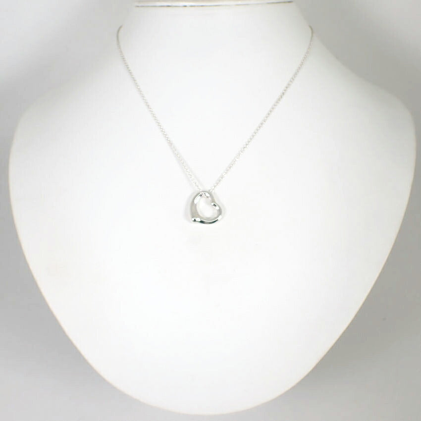 【中古】TIFFANY/ティファニー 925 オープンハート ペンダント/ネックレス/j63-1