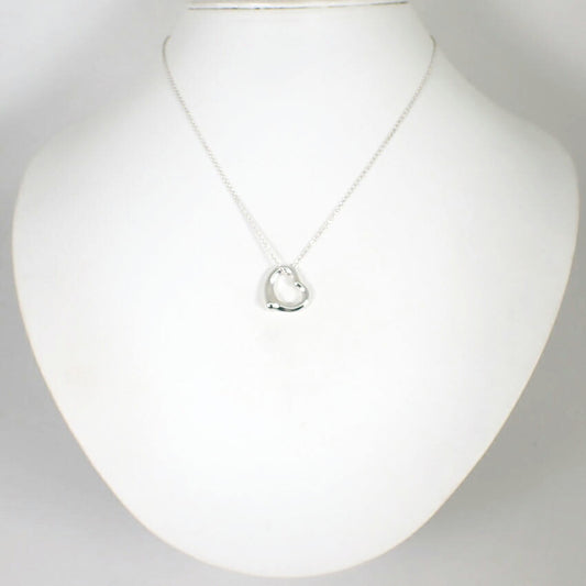 【中古】TIFFANY/ティファニー 925 オープンハート ペンダント/ネックレス/j63-1