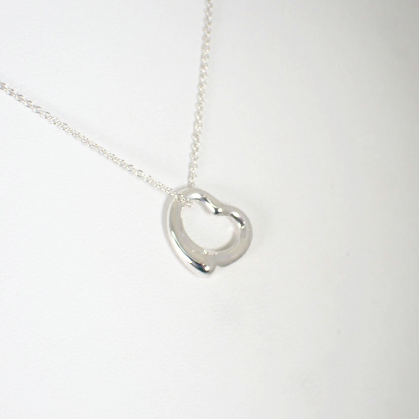 【中古】TIFFANY/ティファニー 925 オープンハート ペンダント/ネックレス/j63-1