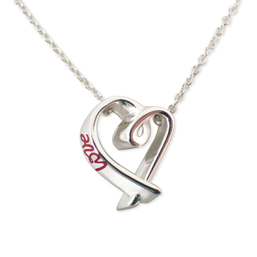 【中古】TIFFANY/ティファニー 925 ラビングハート LOVE ペンダント/ネックレス/j64-2