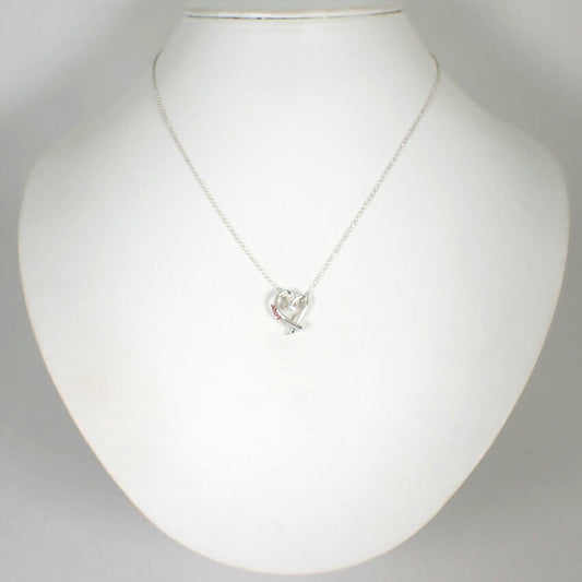【中古】TIFFANY/ティファニー 925 ラビングハート LOVE ペンダント/ネックレス/j64-2