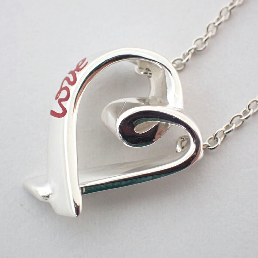 【中古】TIFFANY/ティファニー 925 ラビングハート LOVE ペンダント/ネックレス/j64-2