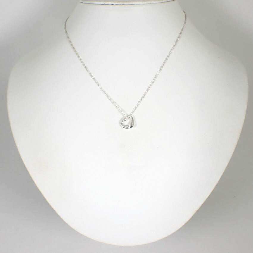 【中古】TIFFANY/ティファニー 925 オープンハート ペンダント/ネックレス/j64-3