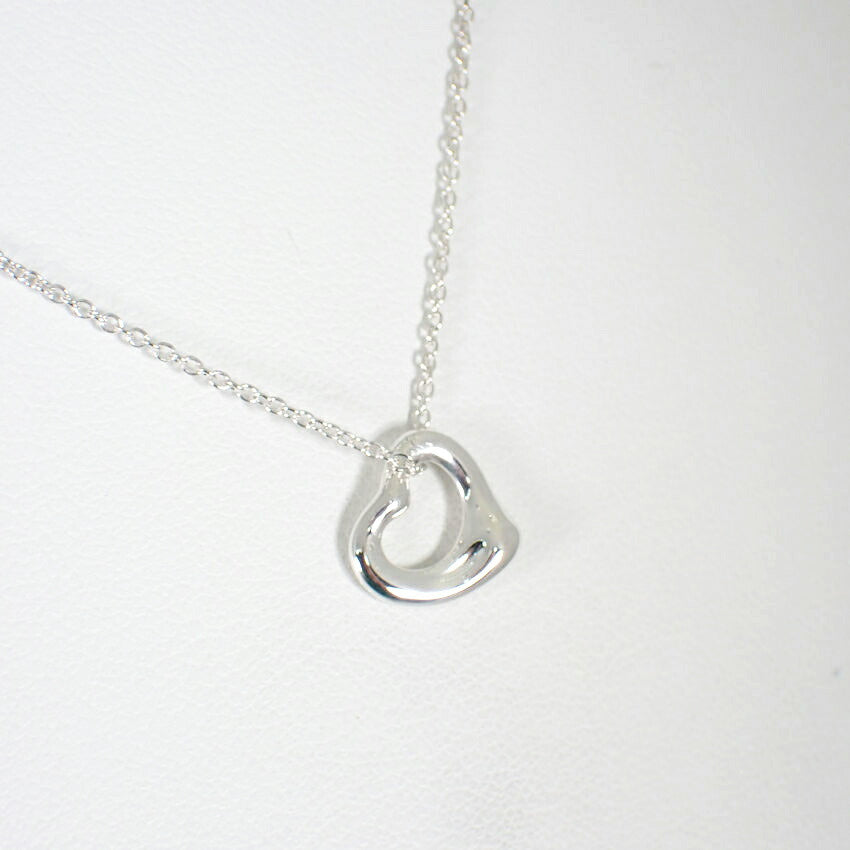 【中古】TIFFANY/ティファニー 925 オープンハート ペンダント/ネックレス/j64-3
