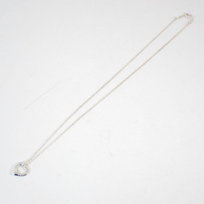 【中古】TIFFANY/ティファニー 925 オープンハート ペンダント/ネックレス/j64-3