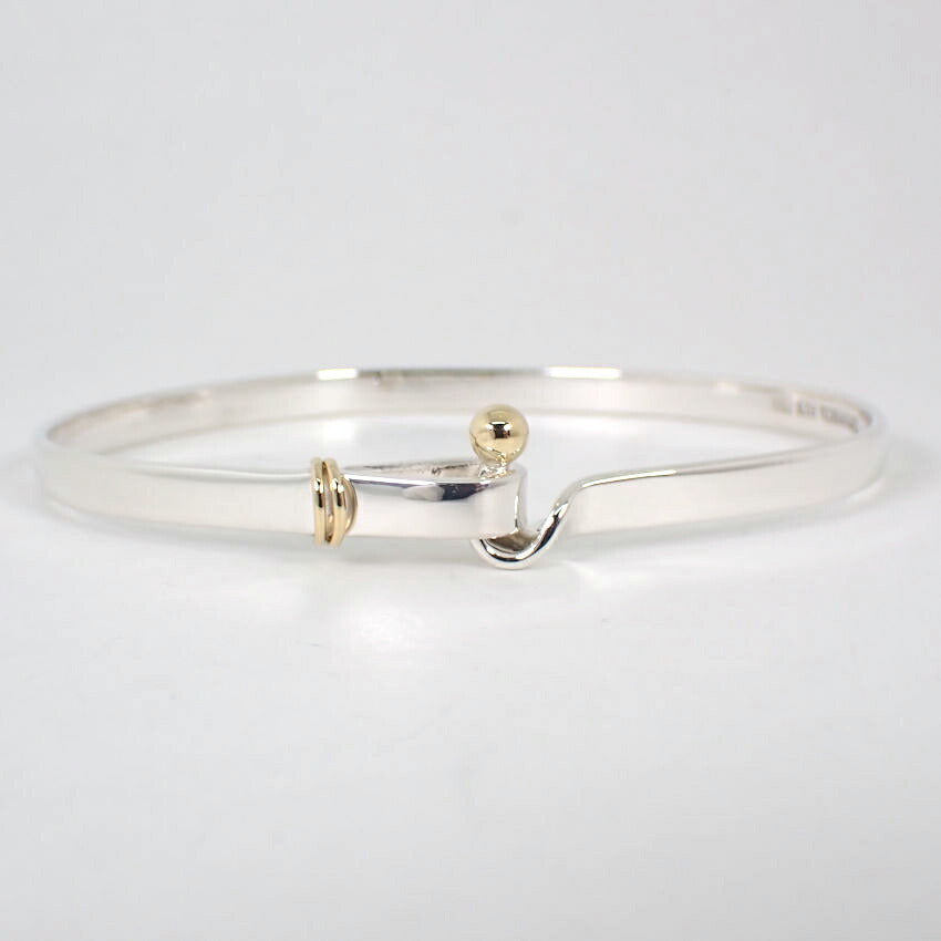 【中古】TIFFANY/ティファニー 925/750 フック＆アイ バングル/j64-5