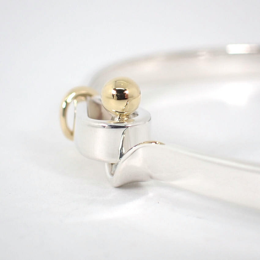 【中古】TIFFANY/ティファニー 925/750 フック＆アイ バングル/j64-5
