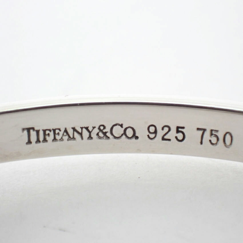 【中古】TIFFANY/ティファニー 925/750 フック＆アイ バングル/j64-5
