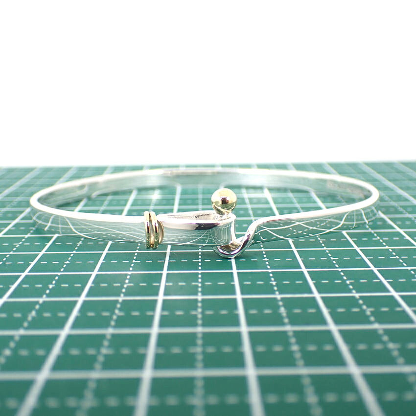 【中古】TIFFANY/ティファニー 925/750 フック＆アイ バングル/j64-5