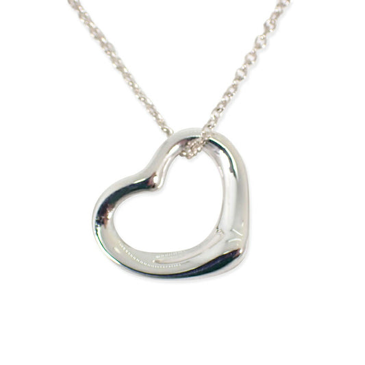 【中古】TIFFANY/ティファニー 925 オープンハート ペンダント/ネックレス/j64-6