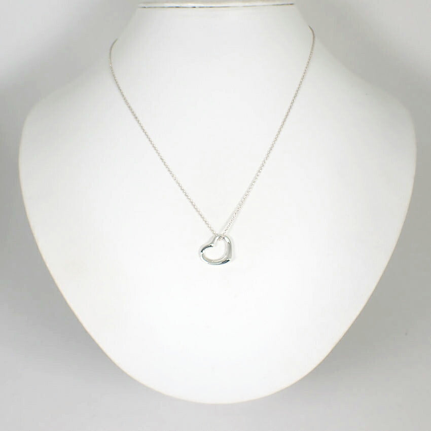 【中古】TIFFANY/ティファニー 925 オープンハート ペンダント/ネックレス/j64-6