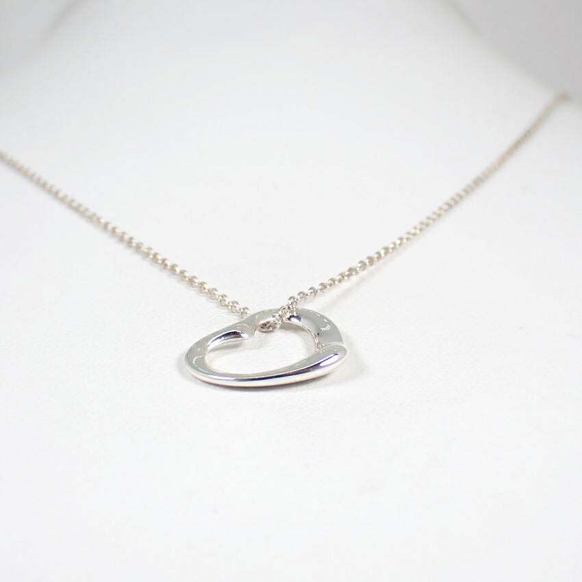 【中古】TIFFANY/ティファニー 925 オープンハート ペンダント/ネックレス/j64-6
