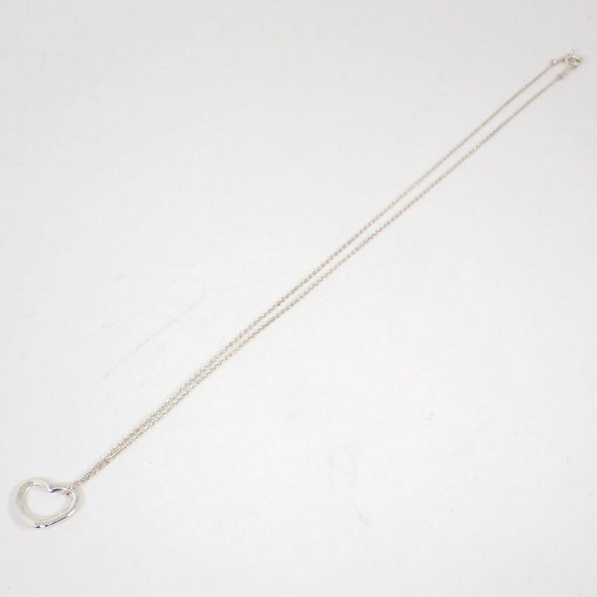 【中古】TIFFANY/ティファニー 925 オープンハート ペンダント/ネックレス/j64-6
